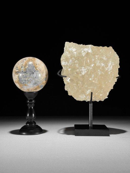 Geen minimumprijs - Paar prachtige Maligano Jasper en Cube, Antiek en Kunst, Kunst | Designobjecten