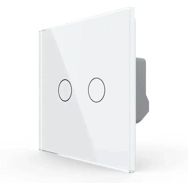 Livolo Touch Rolluikschakelaar | 2-Voudig | Smart | Wit |, Doe-het-zelf en Verbouw, Elektra en Kabels, Schakelaar, Nieuw, Ophalen of Verzenden