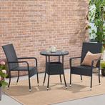 Polyrotan Tuintafel / Bijzettafel / Balkontafel Yoro - Rond, Tuin en Terras, Tuintafels, Verzenden, Nieuw
