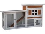 Konijnenhok Villa - Bruin/Wit -  147 x 50 x 80 cm, Verzenden, Nieuw