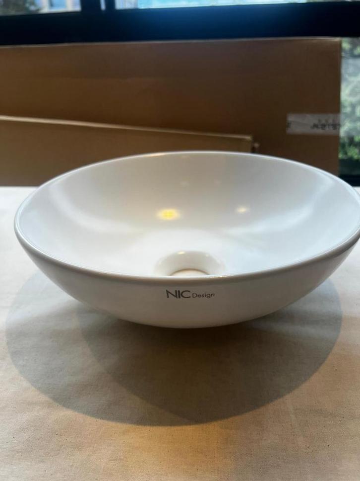 Nic waskom Ø30 cm – compact rond model, 10 cm hoog, Huis en Inrichting, Badkamer | Badkamermeubels, Wasbak of Wastafel, Nieuw
