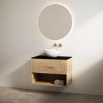 Badmeubelset Best Design Rigatti 78 cm Halifax + Mat Zwart, Ophalen of Verzenden, Nieuw, Bad
