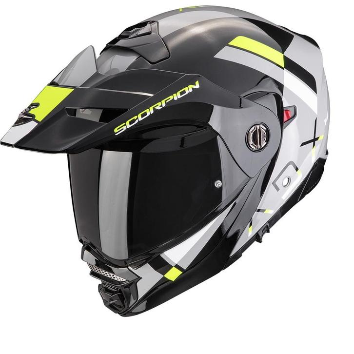 Scorpion ADX-2 Galane Grijs-Zwart-Neon Geel Adventure Helm, Motoren, Kleding | Motorhelmen, XXL, Nieuw met kaartje, Overige merken