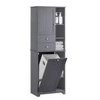 Hoge Badkamerkast met Waszak – Smalle Kast met Deur en Lade, Verzenden, Nieuw