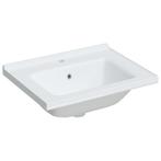 Lavabo wit keramiek 61cm | retourdeal | 42% korting, Doe-het-zelf en Verbouw, Sanitair, Ophalen of Verzenden, Nieuw, Wastafel
