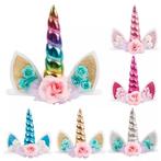 Unicorn cake topper eenhoorn taart versiering cake, Ophalen of Verzenden, Nieuw