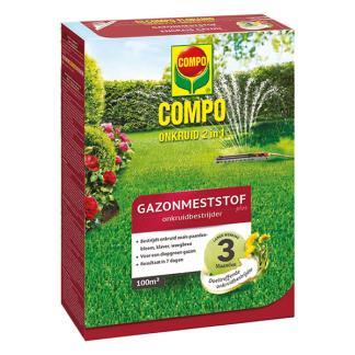 Gazonmest | Compo | 100 m² (2-in-1, Anti-onkruid, 3 kg), Tuin en Terras, Gras en Kunstgras, Nieuw, Verzenden