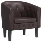 Kuipstoel Bruin Kunstleer - retourdeal - Elegante Zitstoel!, Ophalen of Verzenden, Nieuw, Bruin