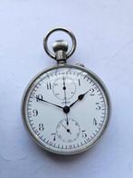 Lemania - Chronograph Steel Pocket Watch - Heren - 1946, Sieraden, Tassen en Uiterlijk, Horloges | Heren, Nieuw