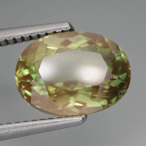 Zonder Minimumprijs Geel, Groen - 3.76 ct - nternational, Sieraden, Tassen en Uiterlijk, Edelstenen
