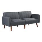 Slaapbank Malå tweezitsbank 175x70x72 cm grijs [en.casa], Verzenden, Nieuw