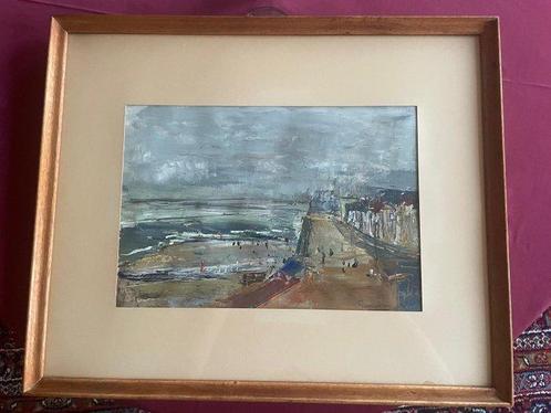 Jack Godderis (1916-1971) - De dijk aan zee, Antiek en Kunst, Kunst | Schilderijen | Klassiek