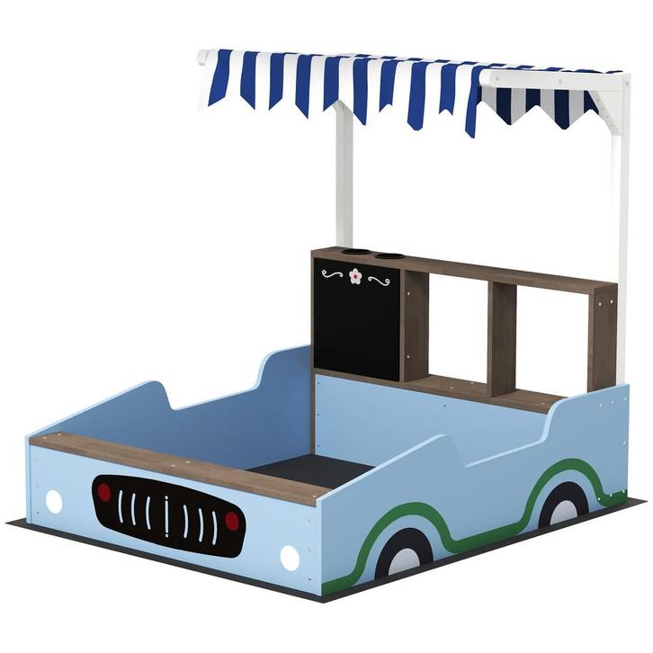 TRUUSK Houten Zandbak Met Dak - Zitbank - Tekentafel - Plant, Tuin en Terras, Tuinstoelen, Nieuw, Verzenden