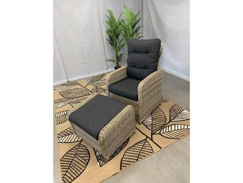 Te Velde tuinmeubelen nola verstelbare stoel met voetenbank, Tuin en Terras, Tuinsets en Loungesets, Loungeset, Stoel, Nieuw, Wicker