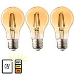 Set van 3 LED lampen E27 | 3-staps dimbaar | 4 watt | 2500K, Huis en Inrichting, Verzenden, Overige typen, Nieuw, E27 (groot)