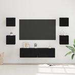vidaXL Tv-meubelset Anders 6 pcs Zwart eiken Medium 120 x 30, Huis en Inrichting, Kasten | Televisiemeubels, 100 tot 150 cm, Verzenden