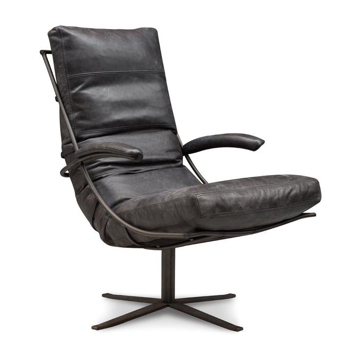 *WOONWINKEL* Het Anker Tiberius Fauteuil Industrieel Met Arm, Huis en Inrichting, Fauteuils, Nieuw, Leer, Verzenden