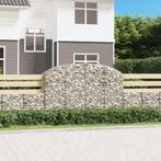 vidaXL Schanskorf gewelfd 200x50x120/140 cm gegalvaniseerd, Tuin en Terras, Bloembakken en Plantenbakken, 100 cm of meer, Verzenden