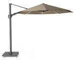 Challenger T2 glow zweefparasol 350 cm rond taupe met 90KG, Ophalen of Verzenden, Nieuw