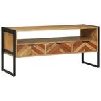 vidaXL TV-kast met lade Bruin 100 x 35 x 50 cm Massief, Huis en Inrichting, Minder dan 50 cm, Verzenden, Nieuw, Minder dan 100 cm
