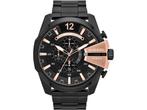 Diesel Mega Chief DZ4309 Herenhorloge 51 mm - Zwart, Verzenden, Nieuw