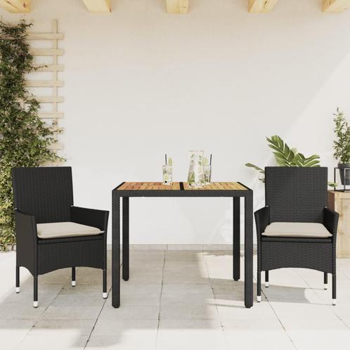 vidaXL 3-delige Tuinset met kussens poly rattan en, Tuin en Terras, Tuinsets en Loungesets, Tuinset, Nieuw, 2 zitplaatsen, Rotan