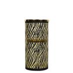 *windlicht cilinder goud zebra breed small 25cm*, Verzenden, Nieuw