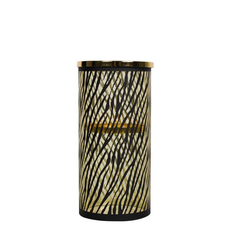 *windlicht cilinder goud zebra breed small 25cm*, Huis en Inrichting, Woonaccessoires | Overige, Verzenden