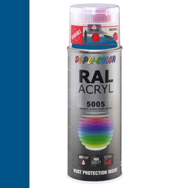 Dupli-Color Ral Acryl Ral 5005 Signaalblauw Hoogglans 400 ml, Doe-het-zelf en Verbouw, Verf, Beits en Lak, Nieuw, Ophalen of Verzenden