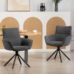 Set Van 2 Eetkamerstoelen, Draaibaar, Zacht Gestoffeerd, Arm, Huis en Inrichting, Stoelen, Verzenden, Nieuw
