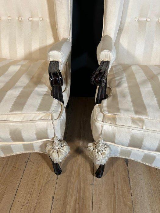 Fauteuil (2) - Hout, Textiel, Huis en Inrichting, Overige Huis en Inrichting