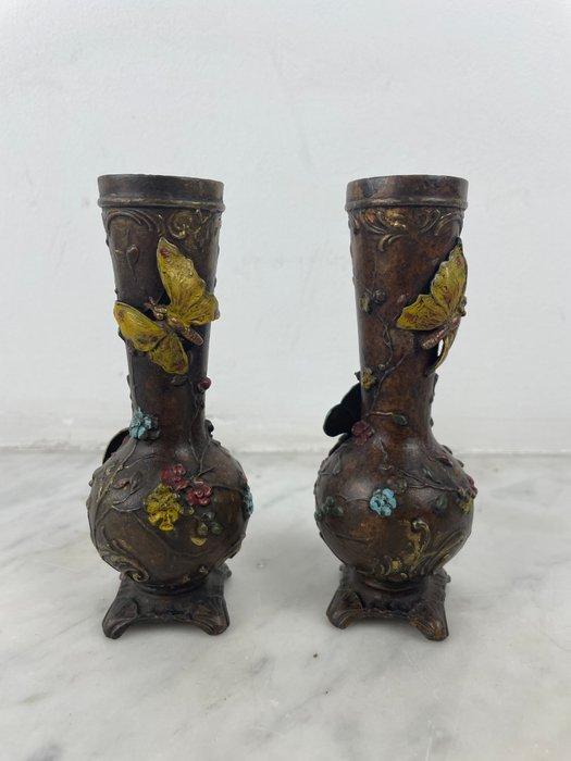 WMF - Vaas (2) - Koper, Messing - Twee vazen - Art Nouveau, Antiek en Kunst, Kunst | Designobjecten