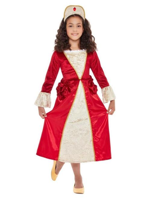 Tudor Prinsessenjurk Rood, Kleding | Dames, Carnavalskleding en Feestkleding, Nieuw, Ophalen of Verzenden