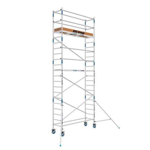 ASC Rolsteiger 75 x 7.2 mtr werkhoogte, Doe-het-zelf en Verbouw, Steigers, Rolsteiger of Kamersteiger, Nieuw, 5 meter of hoger