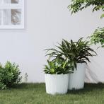vidaXL Plantenbak met uitneembare bak rattan-look 15/15,3 L, Tuin en Terras, Verzenden, Nieuw, Kunststof