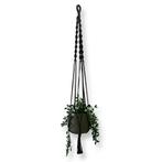 Plantenhanger Bixl Zwart - Katoen - Macramé - Handgemaakt, Huis en Inrichting, Woonaccessoires | Overige, Ophalen of Verzenden
