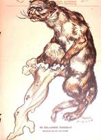 Spotprent over Duits militair success tegen Italië tijden.., Verzenden