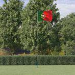vidaXL Vlag met vlaggenmast Portugal 5,55 m aluminium, Verzenden, Nieuw