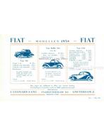 1937 FIAT BALILLA BROCHURE NEDERLANDS, Nieuw, Author