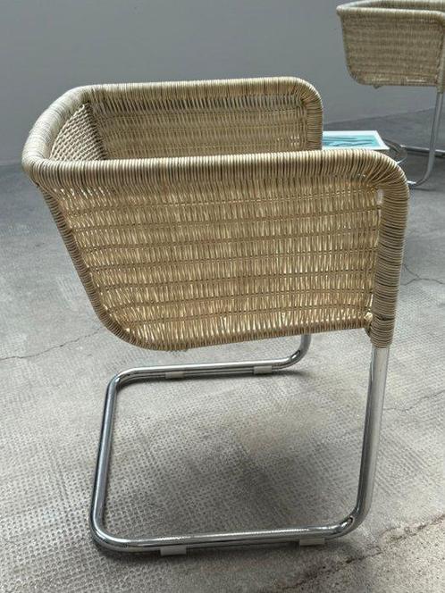 Tecta - William Dunkel - Stoel (2) - D44 - Verchroomd stalen, Antiek en Kunst, Kunst | Designobjecten