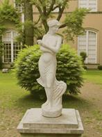 Beeld, Giovane fanciulla con fiori - 120 cm - Marmer