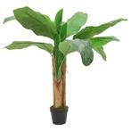 vidaXL Kunstplant bananenboom 9 bladeren 120 cm groen, Verzenden, Nieuw