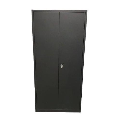 NIEUWE draaideurkast hoog zwart 195x92x42 cm 4 legborden, Huis en Inrichting, Kasten | Roldeurkasten en Archiefkasten, Nieuw