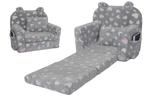 Kinderfauteuil - POLAR - 51x40x41 cm - hartjes - grijs roze, Kinderen en Baby's, Ophalen of Verzenden, Nieuw