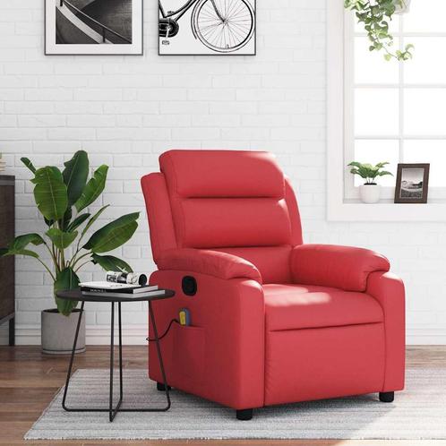 vidaXL Massagestoel verstelbaar kunstleer rood, Huis en Inrichting, Fauteuils, Nieuw, Verzenden