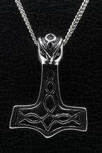 Zilveren Hamer van Thor - 1 ketting hanger, Verzenden, Nieuw
