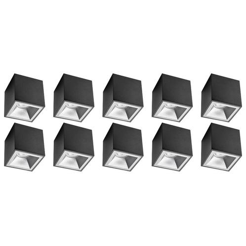 Opbouwspot 10 Pack - Pragmi Cliron Pro - GU10 Fitting -, Huis en Inrichting, Lampen | Spots, Plafondspot of Wandspot, Nieuw, Led