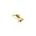 Gouden broche met amethist 14 krt