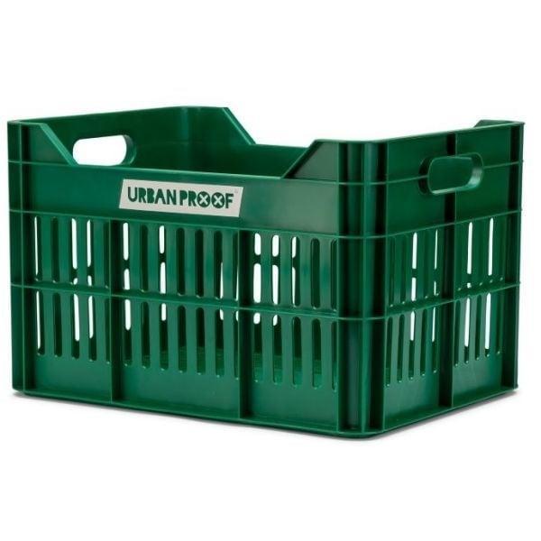 URBAN PROOF Fietskrat 30L Click Retro Groen, Fietsen en Brommers, Fietsaccessoires | Fietsmanden, Nieuw, Verzenden