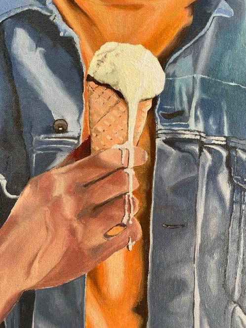 Andrea Topa - Blue Jeans, Antiek en Kunst, Kunst | Schilderijen | Modern